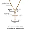 Hip Hop Topling t Zircon Cross Pendant Collier Femmes Men Gift Religion Jewelry