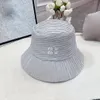 Women's Spring and Summer Bucket Hat Folded Design Letter Printing Solid Outdoor Versatile Designer Younger Beach Hat