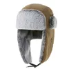 Homens de inverno Trapper Trooper Earflap FLAP HAT CHIMENTO Russo Papai Bombo Bom Protetores de orelha quente mulher Faux Fur Baseball Chapéus 231222