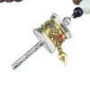 Hänge halsband tibetanska buddhistiska långa halsband bön mantra hjul charm kedjor smycken antika träpärlor för kvinnors valentiner gåva