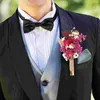 Fiori decorativi 2 pezzi spicco di nozze boutonniere corsage mini bouquet bohémien asciutti