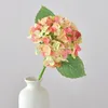 Dekorativa blommor 1 st simulering med fruktväxter Arrangemang Silk Hydrangea Bride Bouquet Solid Color Artificial Wedding Decor