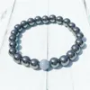 MG0443 Nuovo design maschile Bracciale ematite Bracciale blu Aventurina Yoga Energia Bracciale Ematite Naturale Potente Yogi Equilibrio Braccialetta2342