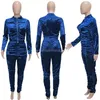 2024 Designer Velvet Tracksuits Fall Winter Women Sweatsuits Lång ärmjacka och staplade byxor Tvådelar Set Solid Outfits Casual Jogger Suits Sporswear