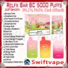 100% Relfx Bar BC5000 Puff Disposable E cigarette 20flavors 15 ml 0% 2% 3% 5% 650mAh Batterie rechargeable 5K Puffes Vapes Pen Starter Kit