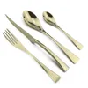 JANKNG 24-Pcs Black Dinnerware 1810 Stainless Steel Flatware Set Steak Knife Fork Spoon Teaspoon Cutlery Set Food Tableware 231222