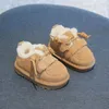 First Walkers inverno stivali da neve invernale per pelliccia faux baby spessa scarpe da bambino in cotone caldo da ragazzi ragazze velvet anti-slipper.