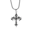 Warrior Mens Cross Emblem Hanger Ketting Eenvoudige Schedel Taiji Kettingen Rvs Popcorn Chain Party Hip Hop Punk Sieraden Accessoires voor Mannen Groothandel