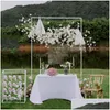 Party Decoration Wedding Square Arch Event Props Metal Stand Stage Backdrop Frame Decorative Artificial Flowers Rack Balloon7802756 Dhjnn