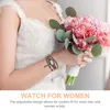 Wristwatches Small Dial Strap Watch Beaded Bracelet Vintage Watches For Women Wristwatch