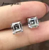 Pansysen Classic 3CT 7mm Square Lab Moissanite Diamond Stud Earrings 100 Pure 925 Sterling Silver Fine Jewelry Wedding Presents 21035657562