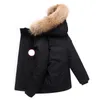 Canadá puffer jaquetas designer masculino real pele de coiote ao ar livre blusão outerwear com capuz manteau para baixo casaco parka doudoune