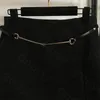 Metal Buckle Split Jirt Femmes Designer Luxury Irrégulaire demi-jupe Sexy Girls Summer Zipper Robes