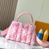 Fluff Capucines Tote Bag Handbags Purse Genuine Leather Removable Strap Fashion Letters Golden Hardware Designer Crossbody Bags