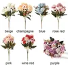 Fleurs décoratives 15 Hortensia artificielle Silk Daisy Handicraft Festive Party Supplies