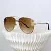 Modedesigner pilot solglasögon för män och kvinnor klassiska alfabetiska mönster svartbrun silver solglasögon rese strand vacatio272p