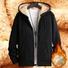 Men's Hoodies Trendy Hoodie Jacket 3D Cutting Sweatshirt Coat Drawstring Men Women Winter Fleece Lining Hooded Windproof