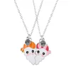 Подвесные ожерелья 2pcs/set милые мини -суши для девочек Детские детские дружба друг друга подарки детей