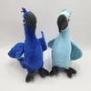 2 stks/partij 30 cm Film Randapparatuur Speelgoed Rio 2 Cartoon Knuffels Blauwe Papegaai Blu Jewel Gevulde Vogel Poppen voor Kinderen Vakantie Geschenken 231225