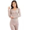 Women Thermal Underwear Set Winter Thick Soft Long Johns Base Layer TopBottom Warm Seamless Lingerie Sleepwear Clothes 2Pcs Set 231225