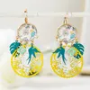 Dangle Earrings Boho Filigree Parrot Birds French Hook Drop Gold Plated Girl's Tassel Fashion Jewelry 2023