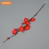 Fleurs décoratives Branche de brindilles de fleur de prune simulée artificielle pour accessoires de jardin de Noël bricolage décoration bouquet de fleurs faites à la main