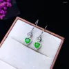 Dangle Earrings KJJEAXCMY Boutique Jewelry 925 Sterling Silver Inlaid Natural Diopside Gemstone Female Luxury Support Detection