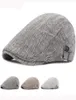 HT3096 Berretti Primavera Autunno Berretto Cappello Retro Newsboy Berretto piatto edera Vintage a righe Artista Pittore Cappello regolabile Uomo Donna Berretto5887502