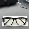 Luxury concise men business glasses frame italy plank square fullrim metal decorated56-17-140 myopia prescription eyewear goggles fullset design case