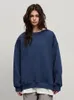 Kvinnors hoodies kvinnor y2k överdimensionerad tröja långärmad casual o-hals lapptäcke kvinnlig topp 2023 Spring Autumn Sweet Fashion Lady Pullover