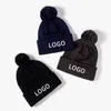 Bérets Fashion Street Style Chapeaux tricotés masculins chauds pour l'homme au design Logo Skullies noires imprimées Lettres brodé