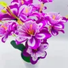 Flores decorativas decoração de flores simuladas falsas cansadas alívio artificial bonsai