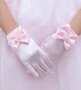 Five Fingers Gloves Lolita Anime Pink Princess Kids Girls Cute Satin Bowknot Pearl Cuffs Party Stage Cosplay Costume Po Shoot Prop4534818