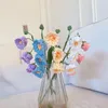 Decoratieve bloemen Hand gebreide lelie van de vallei afgewerkte gehaakte haakbouquet diy bloem arrangement accessoires thuiskamer decor