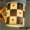 Canecas de canecas de estilo europeu de gente de caneca de caneca de caneca de alta qualidade sala de chá da sala de chá casal de férias de férias dando entrega de queda cheia de caixa GOT3V