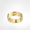 Love Screw Ring Mens Rings Classic Luxury Designer Jewely Women Titanium Steel Gold-Plated Gold Silver Rose Fade Never Fade Lovers Cou238a