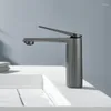 Bathroom Sink Faucets Light Luxury Simple Baking Paint Basin Faucet And Cold Wash Black/Gray Countertop