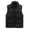 Men's Vests Men Sleeveless Jacket Thickened Padded Stand Collar Vest Coat For Fall Winter Windproof Warm Waistcoat