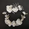 Slbridal fatti a mano barocchi a mano per perle per perle da sposa Accessori per capelli da sposa barrette per capelli da sposa barrette set Women Women Jewelry J011264J