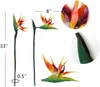 Decorative Flowers 3 Pcs Large Bird Of Paradise 32 Inch Permanent Flower UV Resistant No Fade Part Made Soft Rubber PU Artificial Plants