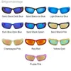 Güneş gözlükleri y2k Güneş gözlüklerinin etrafına sarma fütüristik oval spor güneş gözlükleri 2022 Modaya Moda Gölgeleri Vintage Punk Goggle Eyewearl231225