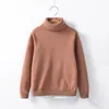 2 12T Bambino Bambino Ragazzo Ragazza Vestiti Autunno Inverno Caldo Pullover Top manica lunga dolcevita Maglione lavorato a maglia Casual Tinta unita Maglieria 231225