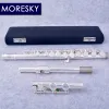 Moresky 16 Close C Key Cey Flute Cupronickel Silver Plute Writed Hand-With With E Keys MFL-702