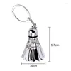 Keychains 5x Metal Badminton Key Chain Tournoi tridimensionnel Tournoi Souvenir Sports