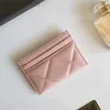 Designer Card Holders top Sheep Leather Pickup Card Holder Zero Wallet Leather Change Bag Lingge Card Clip Women Bag