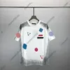 24SS Europe Hommes T-shirts Hommes Designer Tee Summer Couleur Lettre Graffiti Imprimer T-shirt à manches courtes Coton Femmes Noir Blanc T-shirts S-XL