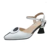 Sandals femmes chaussures sweet high qualité reford confort européen élégant nœud papillon carré talon dame classique beige d'été fête mid creux