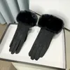 Vrouwen winter suède bewaar warm touchscreen plaid handschoenen mode elegante harige pols zachte drive dunne fleece winddicht 231222