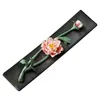 Stylos à fleurs en céramique rétro créatifs faits à la main pour accessoires de table à thé décoration lotus et pivoine bâton d'encens thé ornements pour animaux de compagnie 231225