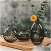 Vasen 3 stücke Klassische Kreative Mini Vase Top Qualität Glas Transparent Home Deco Wohnzimmer Reagenz Flaschen Blume Großhandel 210409 DR Dhw2C